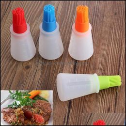 Bbq Tools Accessories Outdoor Cooking Eating Patio Lawn Garden Home Sile Oil Bottle Oilbrush Baking Barbecue Grill Dhjrx