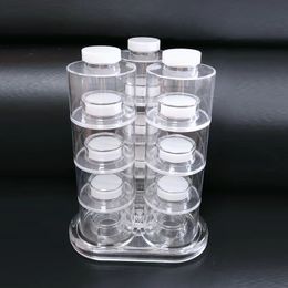 Transparent Spice Jar Herb Tools Set Salt Pepper Seasoning Bottle Kitchen Condiment Cruet Storage Container Spice Rack