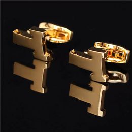 Designer de luxo Cuff links clássicos de abotoaduras francesas para homens