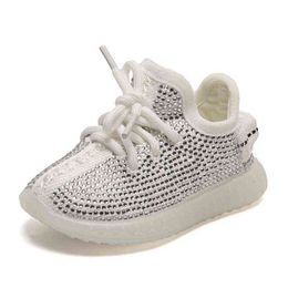 12-19cm Toddler Sneakers Baby Bling Diamond Girls Boys Sports Shoes Soft Bottom Kid 0-3Y 0903