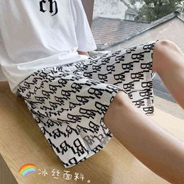 Men's Shorts Loose Fit Letter Print Beach Shorts for Mens Summer Hawaii Fashion Clothing Teen Oversized Harajuku Streetwear Basketball Shorts T220825