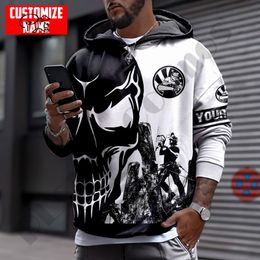 PLstarCosmos 3DPrinted est Skull Arborist Job Custom Name Unique Hrajuku Streetwear Unisex Casual Hoodies Zip Sweatshirt Q 4 220713