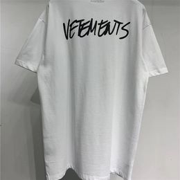 VETEMENTS T-shirt Oversize embroidery VTM men women t shirt drop 210420