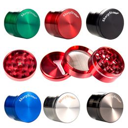 Sharpstone Concave Herb Grinders Smoking Accessories With Unique Logo Multi Colors 4 Layers 4 Specifications Zinc Alloy For Glass Bongs