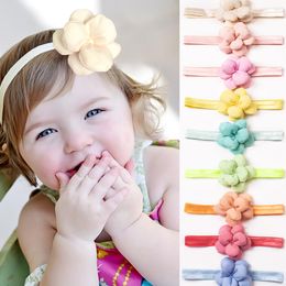 15975 Summer Infant Baby Cute Flower Headband Kids Elastic Hairband Candy Colour Children Hairbands Headwrap Hair Accessory