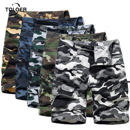 Mens Military Camouflage Cargo Shorts Beach Shorts Summer Men Cotton Loose MultiPocket Trousers Homme Casual Sweat Shorts 220622