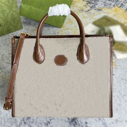 Small Tote Bag Canvas Designer Handbag Women Hook Closure Crossbody Leather Trim Top Handle Shoulder Bag Luxury Purse