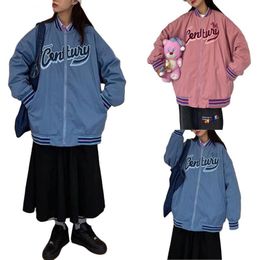 Women's Trench Coats Women Coat Boyfriend Style Varsity Hiphop Streetwear Street Casual Loose High Hip Hop Baseball Uniforms