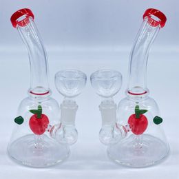 Vintage 7.5inch APPLE SHOWER PERC GLASS BONG Hookah Smoking Pipes can put customer LOGO by DHL UPS