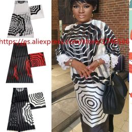 Ghana Style satin silk fabric with organza ribbon and satin African wax design T200812