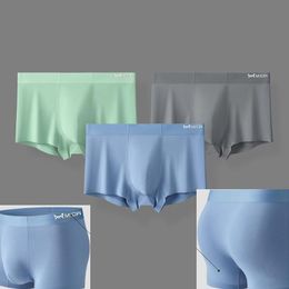 Underpants Modal Men Underwear High Quality Comfortable Traceless One Piece Boxer Shorts Silk Crotch Breathable And Plus Size 1PCS/3PCSUnder