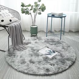 Carpets Soft Round Fluffy Area Rug Plush Carpet In Living Room Floor Mat Home Decoration For