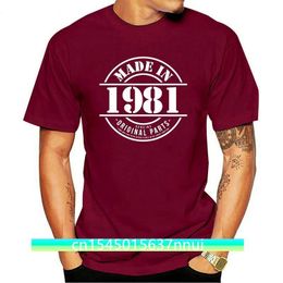 Made In 1981 Mens Funny T Shirt Christmas Gift For Him Dad Grandad Fathers Day Selling 100% Cotton Latest 021964 220702