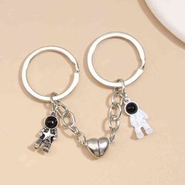 Keychain Astronaut Star New Design Magnetic Button Gift For Couple Friend Handmade