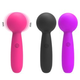 Mini Silicone AV Wand Vibrator sexy Toys For Women Adult Products Female Masturbation Rechargeable 10 Speed