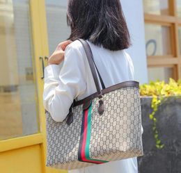 2 Pcs/set Luxury Designe Shopping Bagr Backpack High Tote Handbag for Women Trends Brand Striped Shopper Shoulder Bag