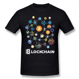 Blockchain BitCoin Litecoin Ripple Ethereum Cryptocurrency T Shirt For Men Tee Christmas Gift Tshirt Cotton Fabric 220325