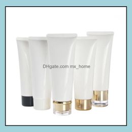 Packing Bottles Office School Business Industrial 100G White Plastic Cream Lotion Hose Bottle Facial Cleaner Dhvz7