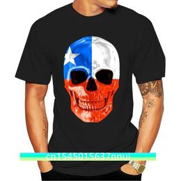 Funny Skull Flag Of Chile Tshirt Men AntiWrinkle Women TShirts Crew Neck Clothes 220702