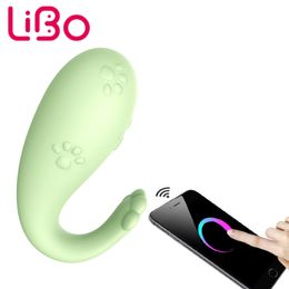 Libo Remote Control Vibrator Cheerry PUB APP Vibrating Egg Bluetooth G Spot Benwa Ball Wireless sexy