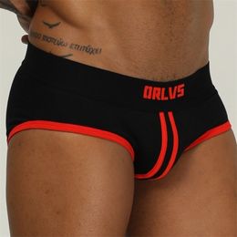 ORLVS sexy gay briefs men underwear male panties cueca tanga slip homme calzoncillo gay kincker for men bikini briefs jockstrap T200517