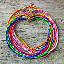 Pendant Necklaces Boho Handmade Beaded Chain Chokers Short Necklace For Women Colourful Strand Beads Statement Girl Jewellery WholesalePendant