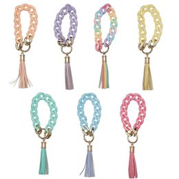 Diamond Chain Bracelets Keychains Acrylic Tassel Wrist Bracelet Ladies Decorative Fashion Jewellery