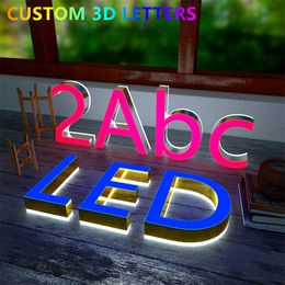 Custom Advertising Light Signage 3D Sign Luminous Word Outdoor Indoor LED 220615