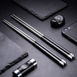 High Quality Stainless Steel Chopstick Logo Laser Engrave Chopstick