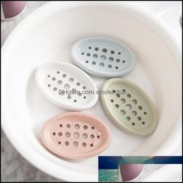 1Pc Sile Non-Slip Soap Holder Dish Bathroom Shower Storage Plate Stand Hollow Dishes Openwork Drop Delivery 2021 Laundry Organisation Home