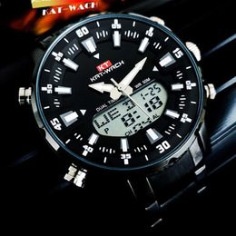 Wristwatches 2022 KAT-WACH Men Wrist Sports Watches For 50M Waterproof Steel Military Quartz Swim Watch Wristwatch Relogio Masculino