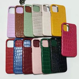 phone Case For iPhone 14 11 12 13 Pro Max 11 12 13 Mini cases 7 8 Plus X XR XS XSMAX 6G 6PLUS Crocodile print hard PC all-inclusive leather case