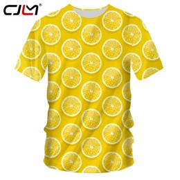 3D Fruit lemon Yellow Mens O Neck Tshirt Printed Fresh Theme Man Tee Shirt Unisex Large Size Casual Tshirt 220623