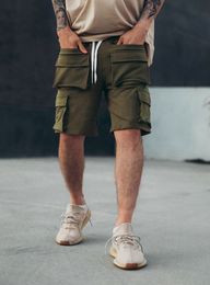 Shorts For Men Japan Style High Street Vintage Military Cargo Short Men's With Multi-Pockets Smart Jogger Shorts Casual