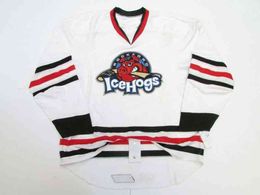 rare STITCHED CUSTOM ROCKFORD ICEHOGS AHL Hockey Jersey Add Any Name Number Men Youth Women XS-5XL