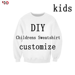 Children s Sweatshirt Boy Girl 3D Print DIY Personalised Design Kids Image P o Star Singer Anime Casual Baby Tracksuit X524 220706