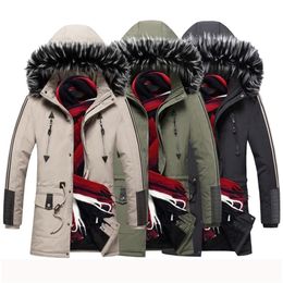 Parka invernale da uomo frangivento più velluto spesso caldo cappotti di pelliccia antivento militare maschile con cappuccio caldo giacche invernali da uomo Parka cappotti 201209