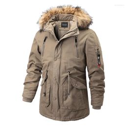 Mens Down Parkas Fur Collar Hooded Men Winter Jacket Fashion Warm Wool Liner Man Coat Hat Detachable Windproof Male Phin22
