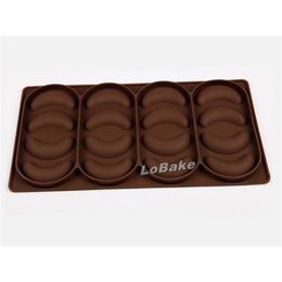 High quality big size 16 cavities half moon banana shape rectangle silicone chocolate Mould form for diy kitchen baking supplies T200703