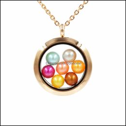 Lockets Necklaces Pendants Jewellery Wholesale Fashion Floating Akoya Oyster Pearls Pendant Women Pearl Party Living Charm Fit 7Mm Drop Deli