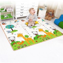 Double Surface Children Game Carpet Kids Room Mat For Playpen Waterproof Fence Child Pad 220517