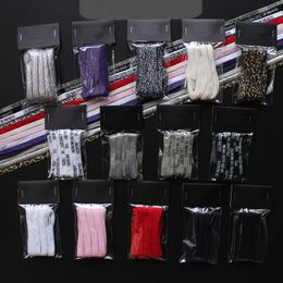 Fashion Glitter Shoelaces With Casual Sports Shoes Sneakers Come With Leopard Print And Letters Red Blue Colourful Laces Can Be Customised More