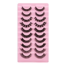 D Curl Thick False Eyelashes Russian Strip Hand Made Multilayer Fake Lashes Soft Light Curly