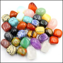 Arts And Crafts Arts Gifts Home Garden 2-3Cm Irregar Chakra Stone Beads Statue Natural Stones Carved Decoration Rose Qua Dhnas