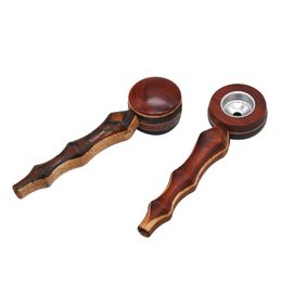 Newly Arrival Creative Smoking Pipe High Quality Wooden Portable Tobacco Pipes Herb Pipes Color Random227n