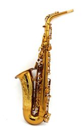 dark gold lacquered alto saxophone Mark VI type high grade PC case