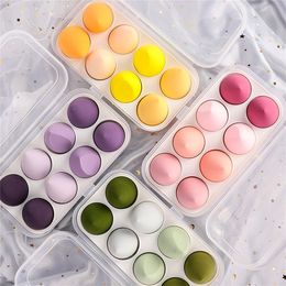 8pcs box Make up Blender Cosmetic Puff Makeup Sponge Foundation Powder Beauty Tool Girl Cushion Accessories gx220722