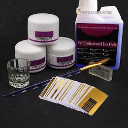 acrylic polymers powder Canada - Acrylic Powder Acrylic Nail Kit 8Pcs Set Crystal Nail Polymer For Nails Set For Manicure Need UV Lamp Art Brush292e