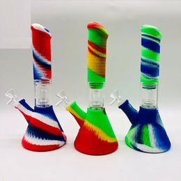 Hookahs Silicone Bong 3 Colour Mini Bubble Water Pipes Dab Rigs Bong