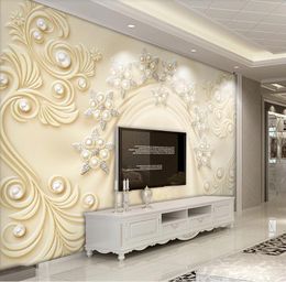 photo wallpaper living room bedroom wallpaper murals golden flower jewelry tv background wall mural 3d